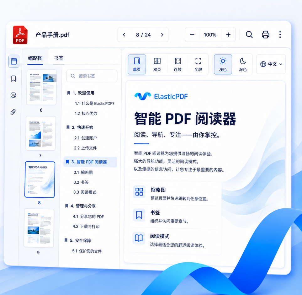 智能 PDF 阅读器